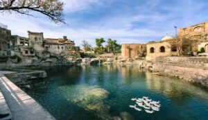 Sacred pond at katasraj temple, believed to be created from lord shiva’s tears after sati’s death