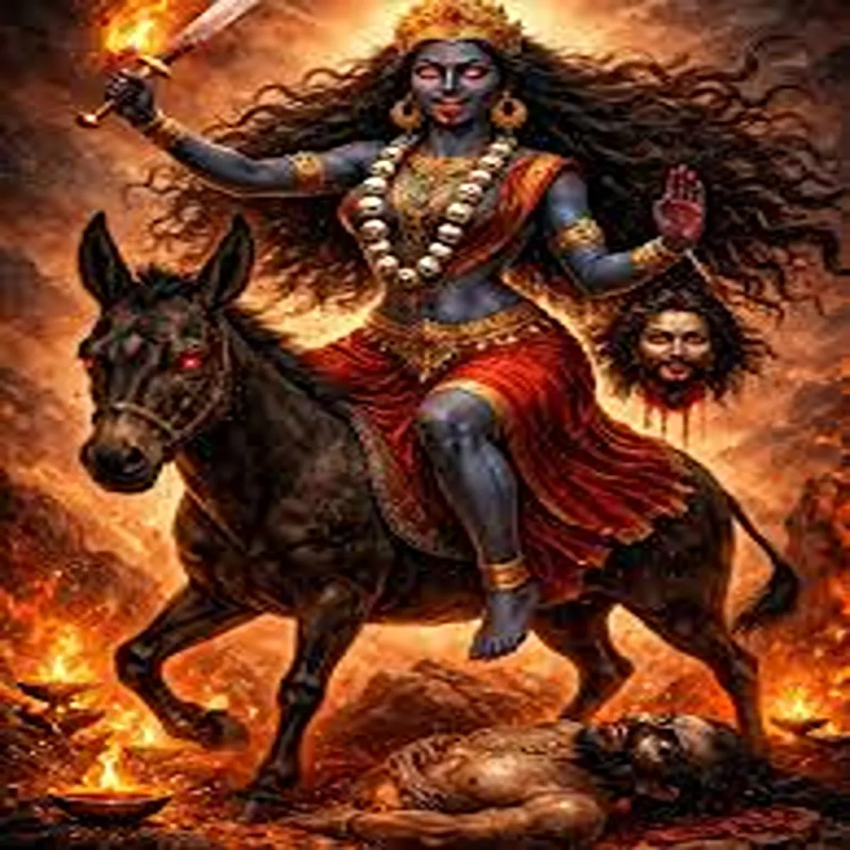 Navratri seventh day devotion dedicated fierce